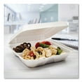 thumbnail image 5 of Dart Foam Hinged Lid Containers, 3-Compartment, 7.5 x 8 x 2.3, White, 200/Carton, 5 of 8