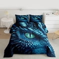 thumbnail image 2 of Castle Fairy Blue Dragon Twin Comforter Sets,Abstract Wildlife Bedding Set, 2 of 8