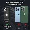 thumbnail image 6 of Petocase for iPhone 14 Plus Case with Stand Rugged Slim Snug Fit Hybrid Matte Design Military Drop Protection Hard Shockproof Bumper Kickstand Phone Cover for iPhone 14 Plus,Black, 6 of 7
