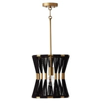 1 Light Pendant-Black Rope/Patinaed Brass Finish Capital Lighting 341111Kp