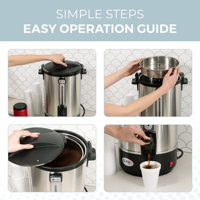 Alpha Living Electric Coffee Urn, 100-Cup photo 6