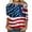 Red, White, Blue, variant on American Flag T-Shirt for Women Summer Casual Print 4th of July Clothes Patriotic Graphic Tees Tops Casual Round Neck Loose T-shirt