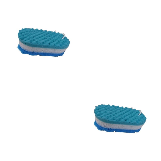Bearachild Esponja exfoliante para baño, depurador de baño, herramienta de limpieza, eliminador de piel muerta, fabricación de burbujas, depurador de Azul 2piezas Bearachild CBP270994