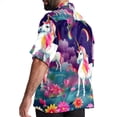 thumbnail image 3 of Robot Unicorn Attack Men's Casual Poplin Button Down Short Sleeve Shirts for Summer Beach - Unisex, 3 of 6