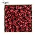 thumbnail image 6 of Xinwanna 100Pcs Spacer Beads Round Plaid Wood Special Bracelet Craft Beads for Necklace (Red Black), 6 of 13
