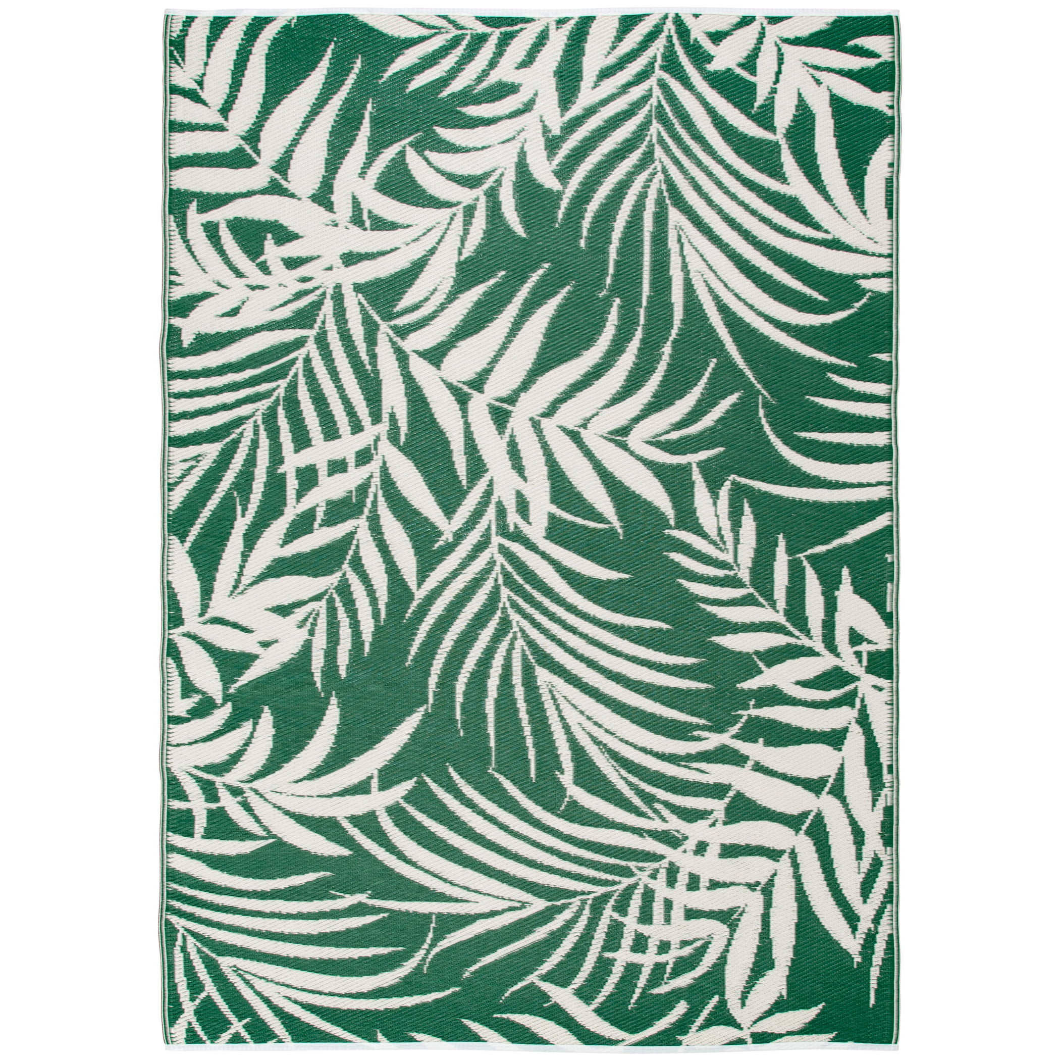 Mainstays Green Palm Plastic Outdoor Rug, 5'x7'
