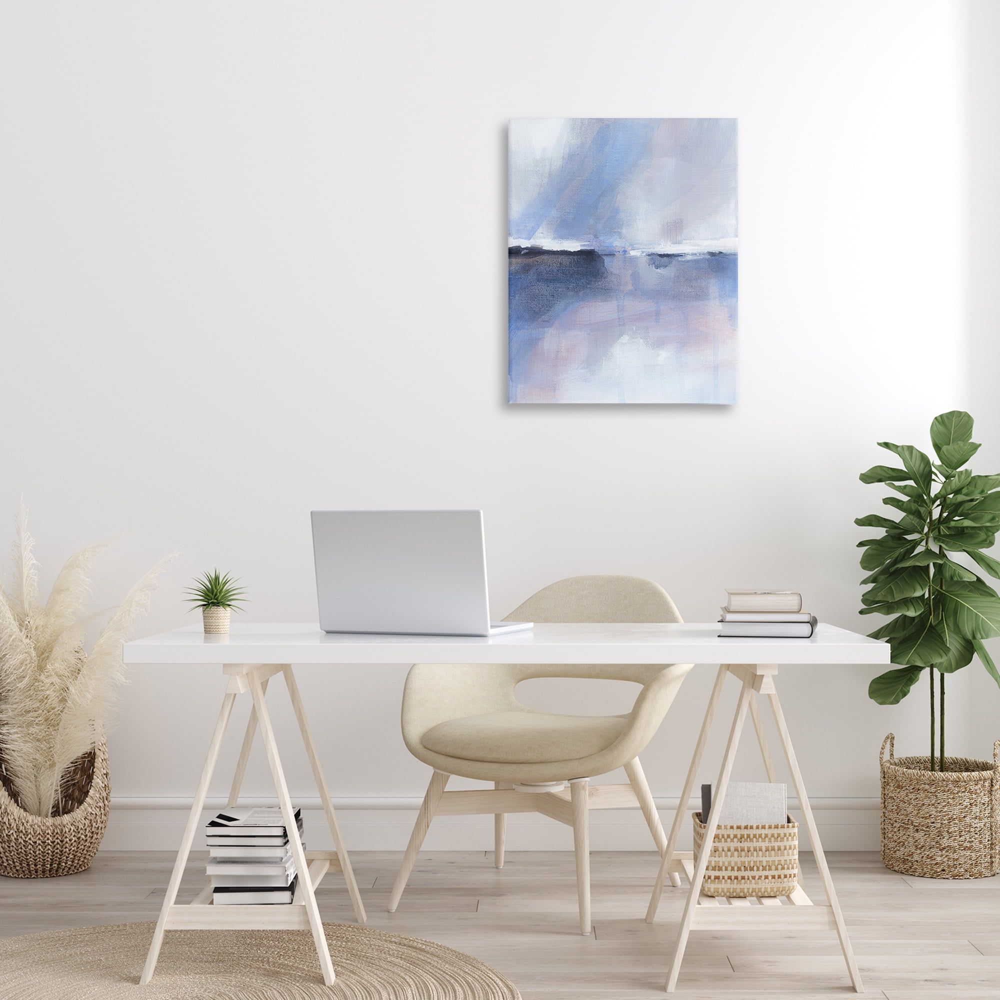 Stupell Industries Subtle Landscape Abstraction Abstract Painting Gallery Wrapped Canvas Art Print Wall Art, 24 x 30