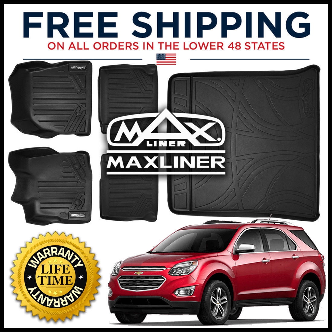Maxliner 20112017 Chevrolet Equinox GMC Terrain Floor Mats Maxtray