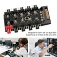 thumbnail image 3 of PC Chassis Fan Hub CPU Cooling Hub 10 Port 12V 4 Pin Fan PWM Hub, CPU Cooling Fan Hub for Computer Motherboard, 3 of 7