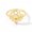 Gold, variant on Simple Brass Lotus Cutout Ring For Women Fashion Jewelry Gold Or Silver Tone