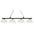 thumbnail image 4 of Zlite 200-4MB+BN-DMO14 4 Light Island, Billiard Light With Dome Matte Opal Glass Shades, 4 of 7