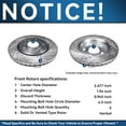thumbnail image 5 of Detroit Axle - Brake Kit for 2013-2025 Nissan Altima, Drilled Slotted Disc Brake Rotors Ceramic Brakes Pads Replacement: 11.65" inch Front and 11.46" inch Rear, 5 of 10