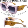thumbnail image 5 of FEISEDY Oversized Square Sunglasses for Women Men Thick Frame Shades B4074, 5 of 16