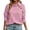 Pink., variant on Women's Pullover Sweatshirt Solid Color Stand Collar Long Sleeve Snap Button Closure Lined Elastic Textile