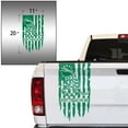 thumbnail image 2 of Dont Tread On Me Gadsden Flag Distressed American USA US Flag Truck Tailgate Vinyl Decal Compatible with most Pickup Trucks 1776 Betsy Ross Flag Decal (11" x 20", Green), 2 of 8
