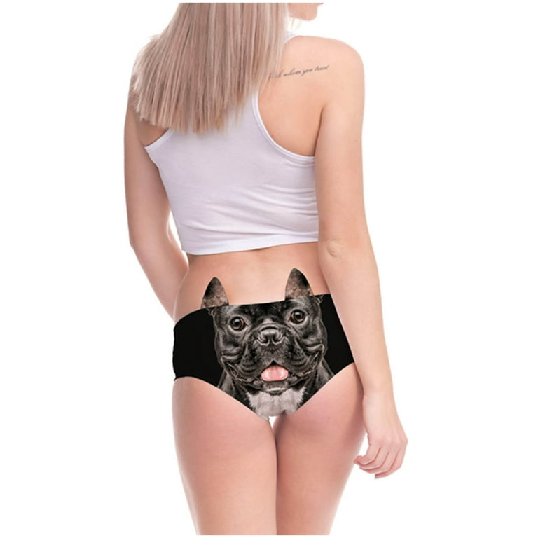 HUPOM Cute Underwear For Women Underwear For Women Briefs Activewear Tie  Drop Waist Black One size