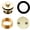 Gold, variant on Gold Brushed tub Drain Lift &Turn Tub Trim Set with Two-Hole Overflow Faceplate Conversion Kit Assembly, Bathtub Drain Replacement Trim Kit and Universal Fine/Coarse Thread, Gold Brushed