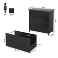 thumbnail image 5 of Tribesigns Lateral File Cabinet, Particle Board & Metal Frame Black, 5 of 5