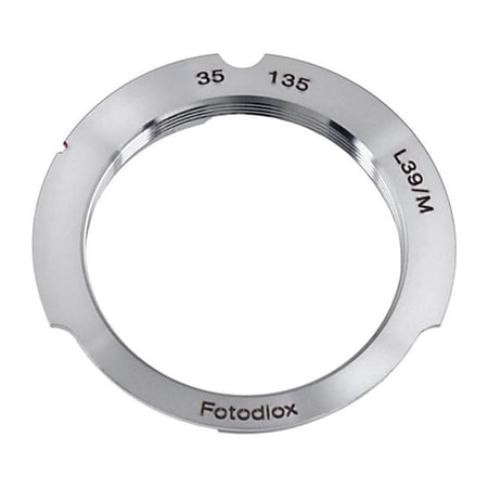 Fotodiox Lens Mount Adapter - M39/L39 Screw Mount SLR Lens to Leica M Mount Rangefinder Camera Body with 35mm/135mm Frame Line
