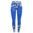 thumbnail image 5 of Arlun Christmas Workout Leggings for Women Snowman Snowflake Full Printed High Waisted Casual Leggings Workout Gym Sports Soft Comfort Stretch Yoga Pants Blue2 M, 5 of 5