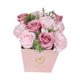 thumbnail image 3 of Arreglo floral de jabones, ramo de rosas y claveles artificiales en caja de regalo para el hogar., 3 of 9