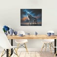 thumbnail image 5 of Logiee Lonely Night Sky Wolf Print Canvas Wall Art ,Art Poster,Canvas Decorative Picture,Decor Wall Pictures for Living Room Bedroom Bathroom,Ready to Hang, 5 of 6