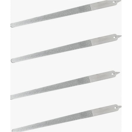 4PC 8 Diamond Dust Nail File - Stainless Steel Nail Dresser - 9 Inch