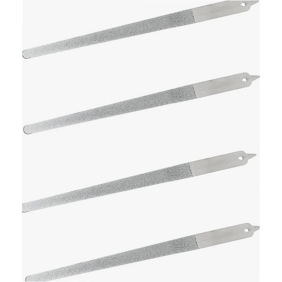 4PC 8 Diamond Dust Nail File - Stainless Steel Nail Dresser - 9 Inch