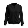 thumbnail image 2 of QQNHM Bomber Jacket For Women Full Zip Long Sleeve Lightweight Coat Fall Casual Baseball Outerwear, 2 of 7