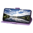 thumbnail image 3 of Allytech Galaxy S21 FE Protective Case, Embossed Flower Premium PU Leather Drop Protection Folio Flip Stand Wrist Land Magnetic Wallet Cover Case for Samsung Galaxy S21 FE 5G 6.4" Phone, Purple, 3 of 8