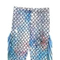 thumbnail image 6 of Zaldita Women's Leggings Pants Mermaid Fish Scale Printed Tights High Waist Strechy Yoga Running Gold&Blue S, 6 of 8