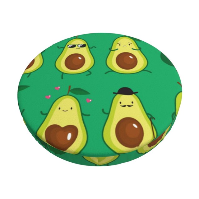 Balery Cartoon Fruit 1 Fundas de asiento para taburete de bar redondo de tela de terciopelo ajustables que protegen de arañazos y manchas para sillas de 14 a 17 pulgadas.-12 inch