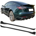 thumbnail image 2 of Compatible With 17-25 Tesla Model 3 Side Skirt 4PC Extension Rocker Panel Matte Black, 2 of 7