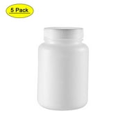 Uxcell Plastic 500ml/16.9 oz Wide Mouth Reagent Bottle, 5 Pack