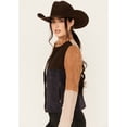 thumbnail image 2 of Cleo + Wolf Women's Carter Colorblock Suede Zip-Up Jacket Brick Red   US, 2 of 4