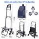 thumbnail image 2 of Carrito de Compras con 6 Ruedas para Subir Escaleras Trolley Dolly Plegable para Mandando S&uacute;per Carro Compacto para Supermercado Port&aacute;til Carrito Comestible para Ancianos Bolsa d, 2 of 7