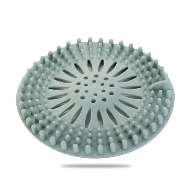 Inteprter Filtro de basura para drenaje de fregadero de alcantarillado, colador de pelo, cubierta colectora antibloqueo, accesorios de drenaje Accesorios de baño Azul