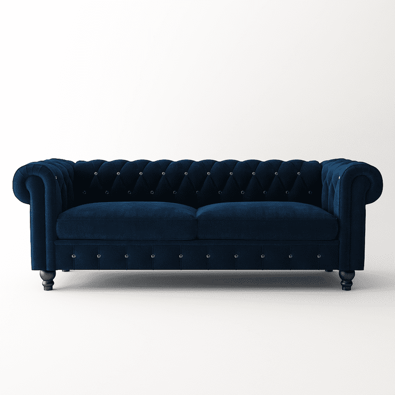 Dark Blue Velvet Sofa Uk Baci Living Room
