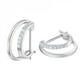 thumbnail image 2 of APIPEE 10Mm Small Hoop Earrings, 925 Sterling Silver Huggie Earrings With Cubic Zirconia, Hypoallergenic, Perfect For Daily Wear, 2 of 4