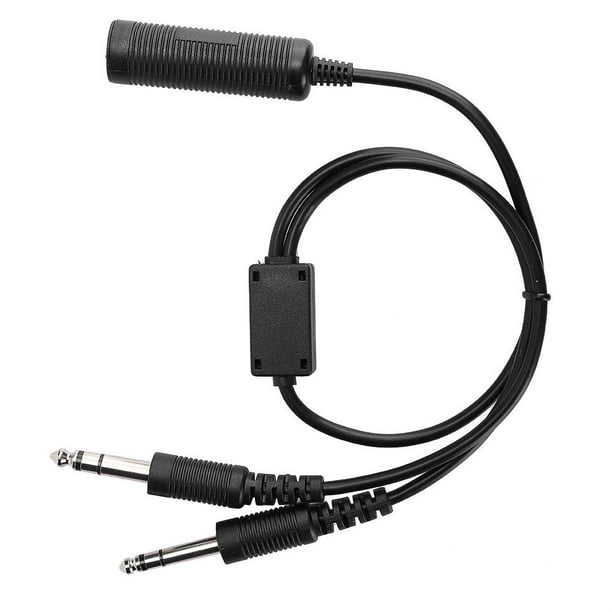 Mgaxyff Aviation Headset Adapter U174 Helicopter To Dual Ga Plug Adapter Cable For General Aviation Headset For David Clark Avcomm 3 16 Microphone Socket And Speaker Plug Walmart Com Walmart Com