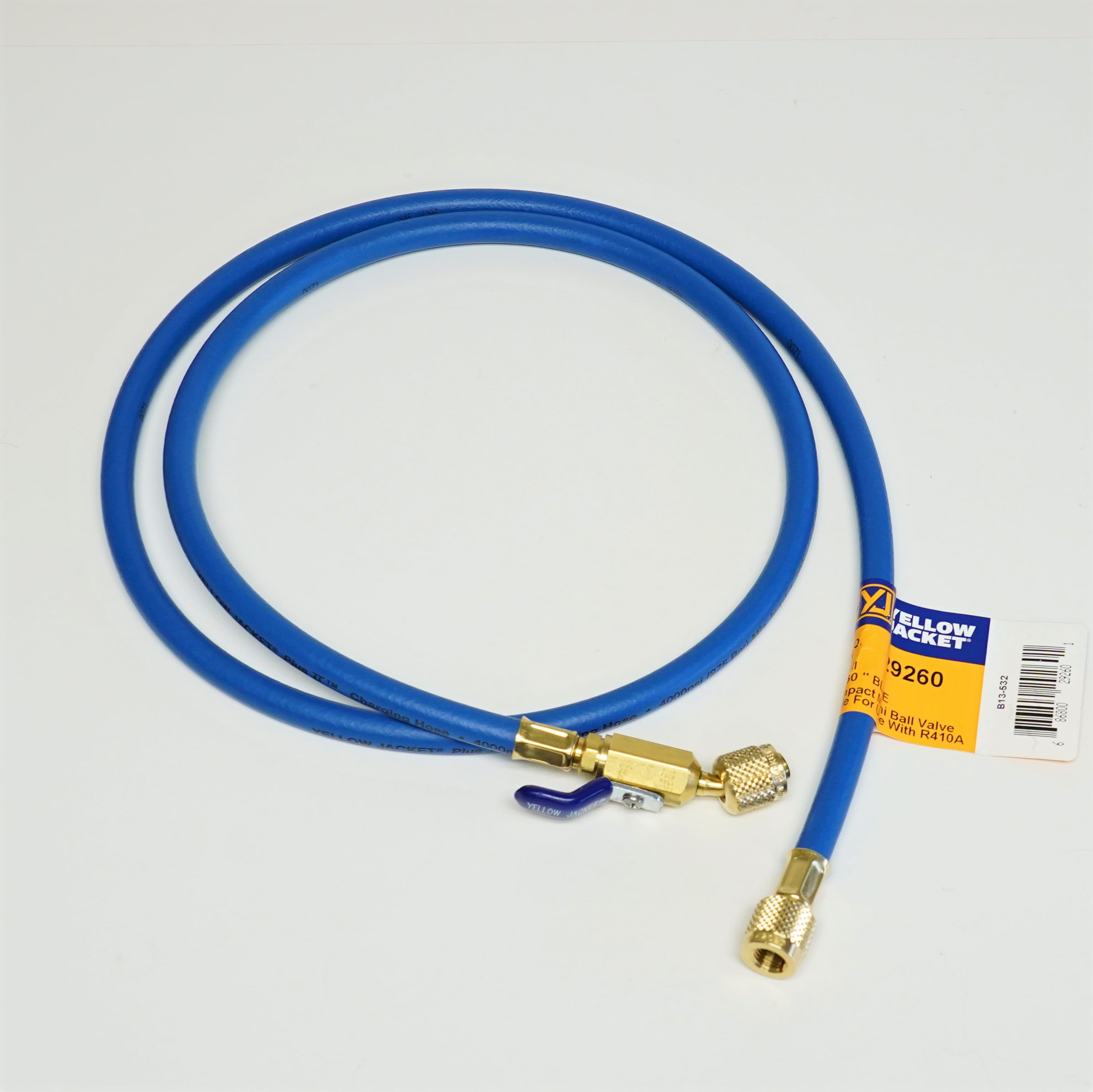 Yellow Jacket 15060 Plus II 1/4" Heavy Duty HCA Straight X Angle Charging Hose for sale online 