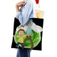 thumbnail image 4 of Rick and Morty: The Anime Bolso de tela con estampado de lienzo para mujer, bolsa de compras reutilizable y estética, con cremallera interior, regalo para mujer, 35 × 40 cm., 4 of 6