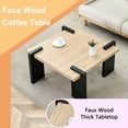 thumbnail image 6 of Gzxs Square Coffee Table with MDF Natural Wood Top and Black Legs - Modern Minimalist Living Room Center Table, 31.5"L x 31.5"W x 16.6"H, 6 of 10