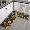 thumbnail image 2 of Pioneer Flower Floral Print Pattern Kitchen Rugs Sets Of 2,Anti Fatigue Kitchen Mat Rugs Non Slip Washable,Decorative Kitchen Floor Mats for Kitchen,Sink,Laundry,17"x30"+17"x47", 2 of 7