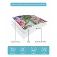 thumbnail image 5 of Quilts Twin Size Bedding Set, Purple Red Spring Floral Lightweight Quilted Comforter, Summer Botanical Watercolor Soft Reversible Bedspread Coverlet with Pillow Covers for All Season, 68" x 86", 5 of 7