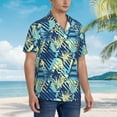 thumbnail image 3 of Sikiie Hawaiian Style Print Men's Hawaiian Shirt, Summer Beach Button Pocket Short Sleeve T-Shirt,X-Large, 3 of 7