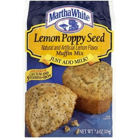 Martha White Muffin Mix Lemon Poppyseed 7.6 Oz. (Pack Of 6)