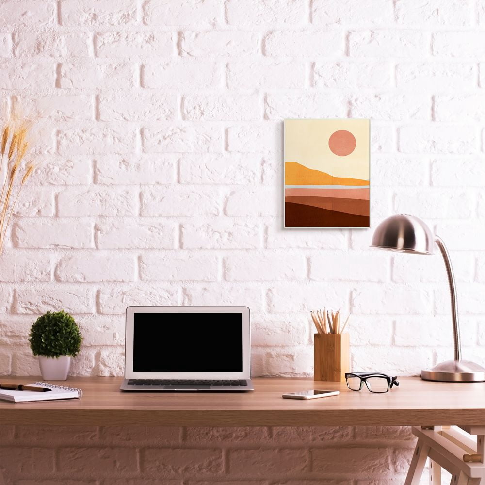 Stupell Industries Abstract Beach Landscape Bold Sun Color Block Wall Plaque Design by Victoria Borges