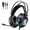 Black, variant on M Buder Gaming Headsets with Microphone, Noise Canceling Wired Headphones with Colorful LED Light 7.1 Surround Sound Over-Ear Earphones for PC, Black