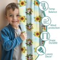 thumbnail image 3 of Blackout Kids Curtains,Blue Highland Cow Sunflower Pattern Childrens Insulated Curtains Set Of 2,Bedroom Essentials,Toddler Room Decor 52"x63", 3 of 5